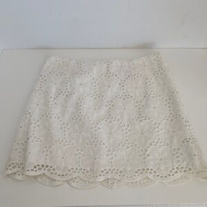 Lilly Pulitzer Cream Floral Mini Skirt